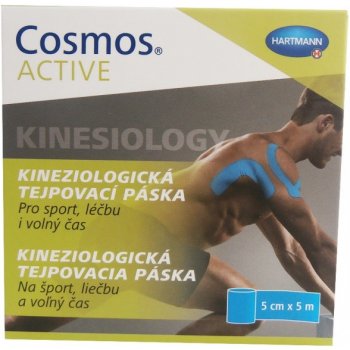 Cosmos Active kineziologická tejpovacia páska modrá 1 ks 5cm x 5m