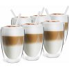 Dvojstenné/na latte sklenené hrnčeky v súprave 6 ks 350 ml – Vialli Design