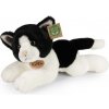 Rappa Plyšová mačka bielo-čierna ležiaca 30 cm ECO-FRIENDLY