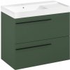 Laufen Ardo Skříňka s umyvadlem 80 cm, L, lesní zelená mat, madlo černá mat ARDO80LZMC 1 set