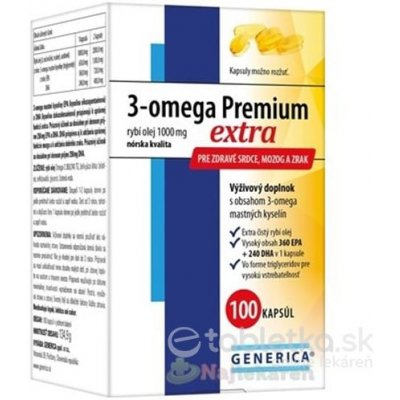 GENERICA 3-omega Premium extra 100 kapsúl