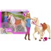 Bábika Barbie blondínka s prilbou + kôň základný FXH13