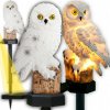 SOLÁRNA LED LAMPA SOVA ZAPICHOVACIA DEKORÁCIA DO ZÁHRADY SO SNÍMAČOM SÚMRAKU