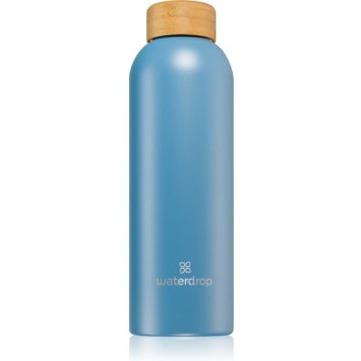 Waterdrop Thermo Steel fľaša na vodu z nehrdzavejúcej ocele farba Turquoise Matt 600 ml