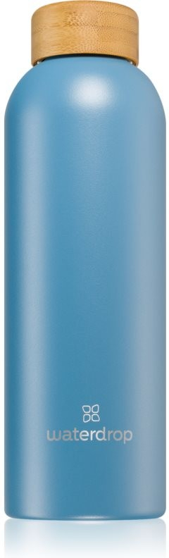 Waterdrop Thermo Steel fľaša na vodu z nehrdzavejúcej ocele farba Turquoise Matt 600 ml