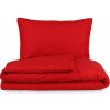 Kvalitex Jednofarebné bavlnené obliečky červené 1+2, 200x200, 70x90cm