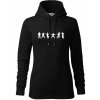 Karate postavy - Mikina dámská Cape s kapucí - L ( Čierna )