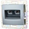 Legrand Valena - Dátová zásuvka 2 x RJ 45, kat. 5, UTP, hliník - 770239