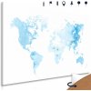 Obraz na korku mapa v nebesky modrej farbe