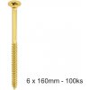 Tvrdená skrutka so zápustnou hlavou do dreva KMH Rozmer: 6 x 160mm