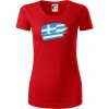 Grécko vlajka - Dámske tričko z organickej bavlny Origin (GOTS) - XS ( Červená )