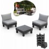 Zostava záhradného nábytku plast Allibert sivá 3 ks