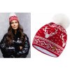 Fashionweek Dámska zimná čiapka s brmbolcom flísová podšívka Woolk North SANTA Farba: Červená, Veľkosť: Universal