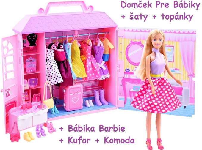 Anlily Barbie so šatami topánkami kufrom ružový od 39,9 € - Heureka.sk