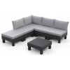 Zostava záhradného nábytku plast Keter sivá, 4-dielna