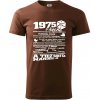 1975 v kocke - Klasické pánske tričko vyššej gramáže - XS ( Čokoládová )