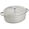 Staub Cocotte hrniec oválny 23 cm 2,3 l biela hľuzovka