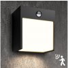 Brilagi | Brilagi-LED Vonkajšie nástenné svietidlo so senzorom TERNI LED/12W/230V čierna IP44 | BG0692