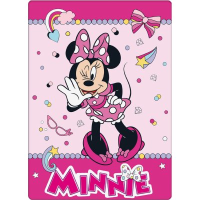 BrandMac Ružová detská deka Minnie Mouse