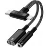 AppleKing 4v1 audio adaptér USB-C / Lightning / USB-C / 3,5 mm jack pre iPhone / iPad / MacBook - čierny - možnosť vrátiť tovar ZADARMO do 30tich dní