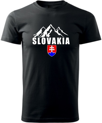 Valach tričko Slovakia tatranské štíty čierne