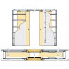 Stavebné púzdro ECLISSE SYNTESIS LUCE dvojkrídlové 2230x2100 mm, sadrokartón