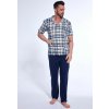 Pánske pyžamo Cornette 318/54 3XL-5XL - Tmavomodrá / 4XL
