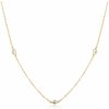 JVD Slušivý pozlátený náhrdelník so zirkónmi SVLN0558XK5GO45
