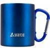 YATE Hrnek s karabinkou COLOR nerez černý 300 ml