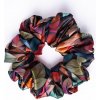 Saténová gumička scrunchie JESENNÉ LISTY XL