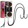 Gumený 3D kryt Lanyard na Moto G84 - Retro Rádio