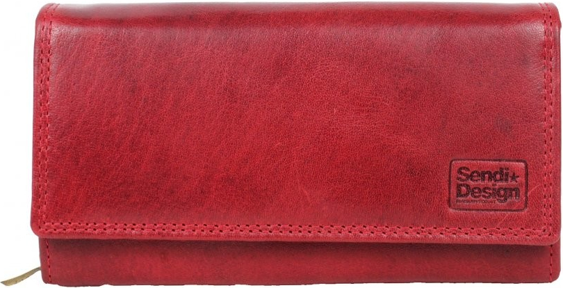 Sendi Design dámska kožená peňaženka B D204 RFID červená