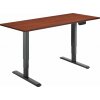 Výškovo nastaviteľný stôl AlzaErgo Table ET1 NewGen čierny + doska TTE-03 160x80cm lamino gaštan (BUN)
