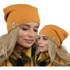 Fashionweek Dámska rebrovaná čiapka na fleecu šmolinka beani ZIZI-04 Farba: horčicovú