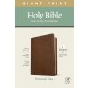 NLT Personal Size Giant Print Bible, Filament Enabled Edition (Red Letter, Leatherlike, Rustic Brown) (Tyndale)