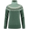 Fjällräven Övik Knit Roller Neck W, Deep Patina-Misty Green