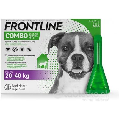 Frontline Combo Spot-on dog L 20-40 kg 3 x 2,68 ml