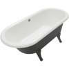 VILLEROY & BOCH Hommage voľne stojaca vaňa z materiálu Quaryl, odtok v strede, 1771 x 771 x 615 mm, Colour on Demand, Stone White, UBQ180HOM7WBCV-RW