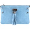 Kabelka z brúsenej kože 812 nebesky modrá, Nebesky modrá