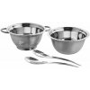 MagicHome salátová souprava, 24 cm, 4 kusy - mísa, síto, 2x naběračka, nerezová ocel