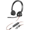 HP Poly Blackwire 3325 Stereo Microsoft Teams Certified USB-C Headset +3.5mm Plug +USB-C/A Adapter