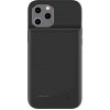 SES 3v1 Silikónové puzdro s externou batériou smart battery case power bánk 3500 mAh pre Apple iPhone 12 Pro - čierne 9506