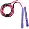 Korálkové Katana Rope - švihadlo pre začiatočníkov, nastaviteľná dĺžka, vhodné na chudnutie. Vyber farbu rukovätí:: Fialové, Vyber farbu korálikov: Růžovo/čierna Švihadlo s korálkami ti pomôže schudnú