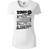 1985 v kocke - Dámske tričko z organickej bavlny Origin (GOTS) - XS ( Biela )