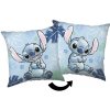 JERRY FABRICS Mikroplyšový vankúšik Lilo and Stitch Blue Polyester, 40/40 cm
