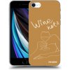 Picasee silikónový prehľadný obal pre Apple iPhone SE 2020 - Wine not