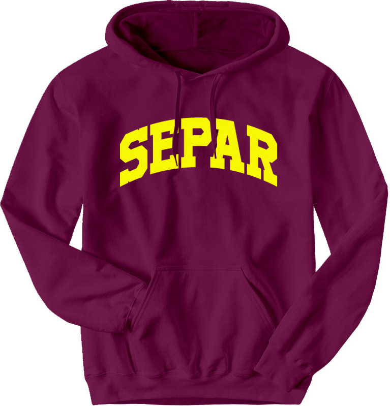 Separ mikina University Hoodie Bordová