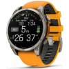Garmin fenix® 8 – 47 mm, AMOLED, Sapphire, Titanium s Orange/Graphite silikonovým řemínkem, EU