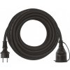 EMOS Vonkajší predlžovací kábel 10 m / 1 zásuvka / čierny / guma-neoprén / 250 V / 1,5 mm2 P01710