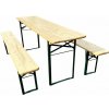 TENTino Bazárový profi pivný set PINIE 200x50 cm- STÔL + 2x LAVICA
